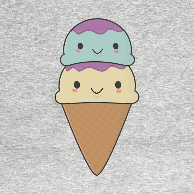 Cute Ice Cream Cone T-Shirt by happinessinatee
